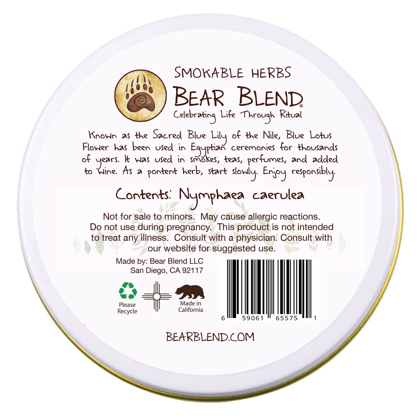 Bear Blend Blue Lotus Flower